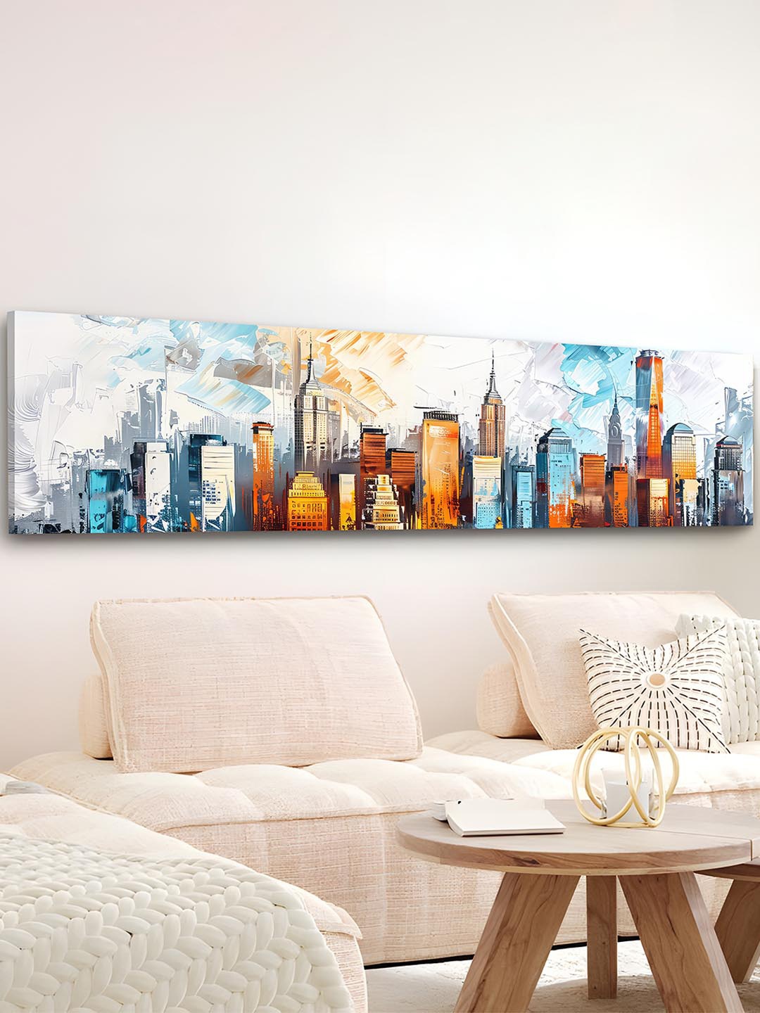 

Art Street White & Blue 1 Piece Canvas Other Wall Paintings