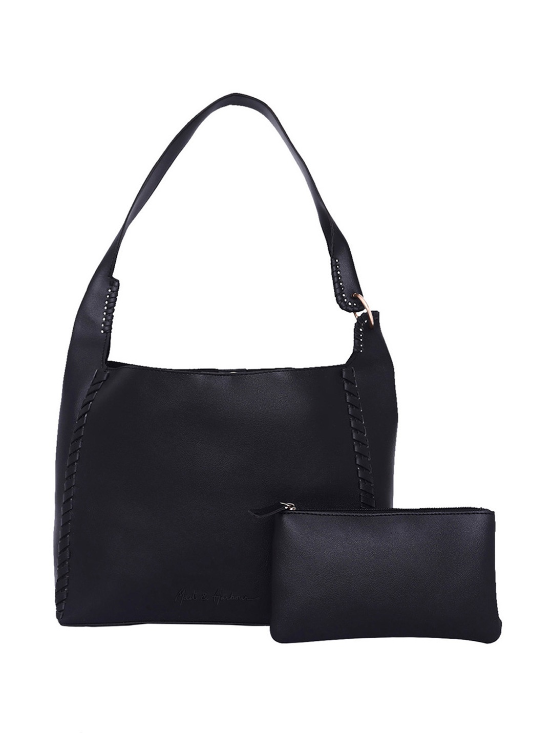 

Mast & Harbour PU Structured Shoulder Bag, Black