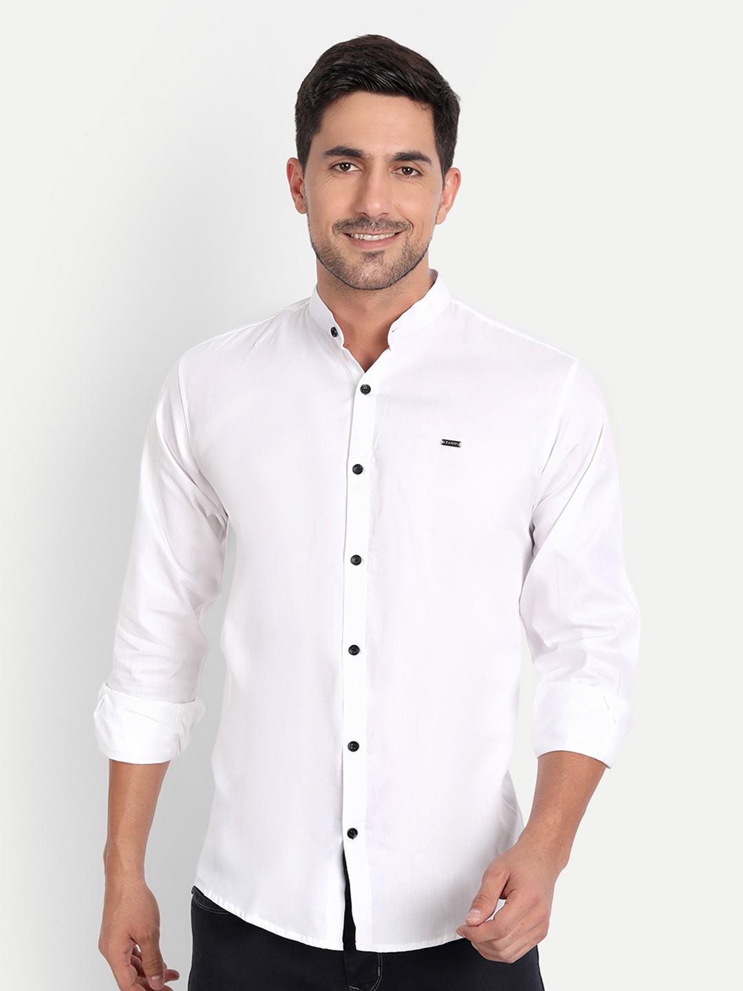 

Tanip Men Comfort Sheer Casual Shirt, White