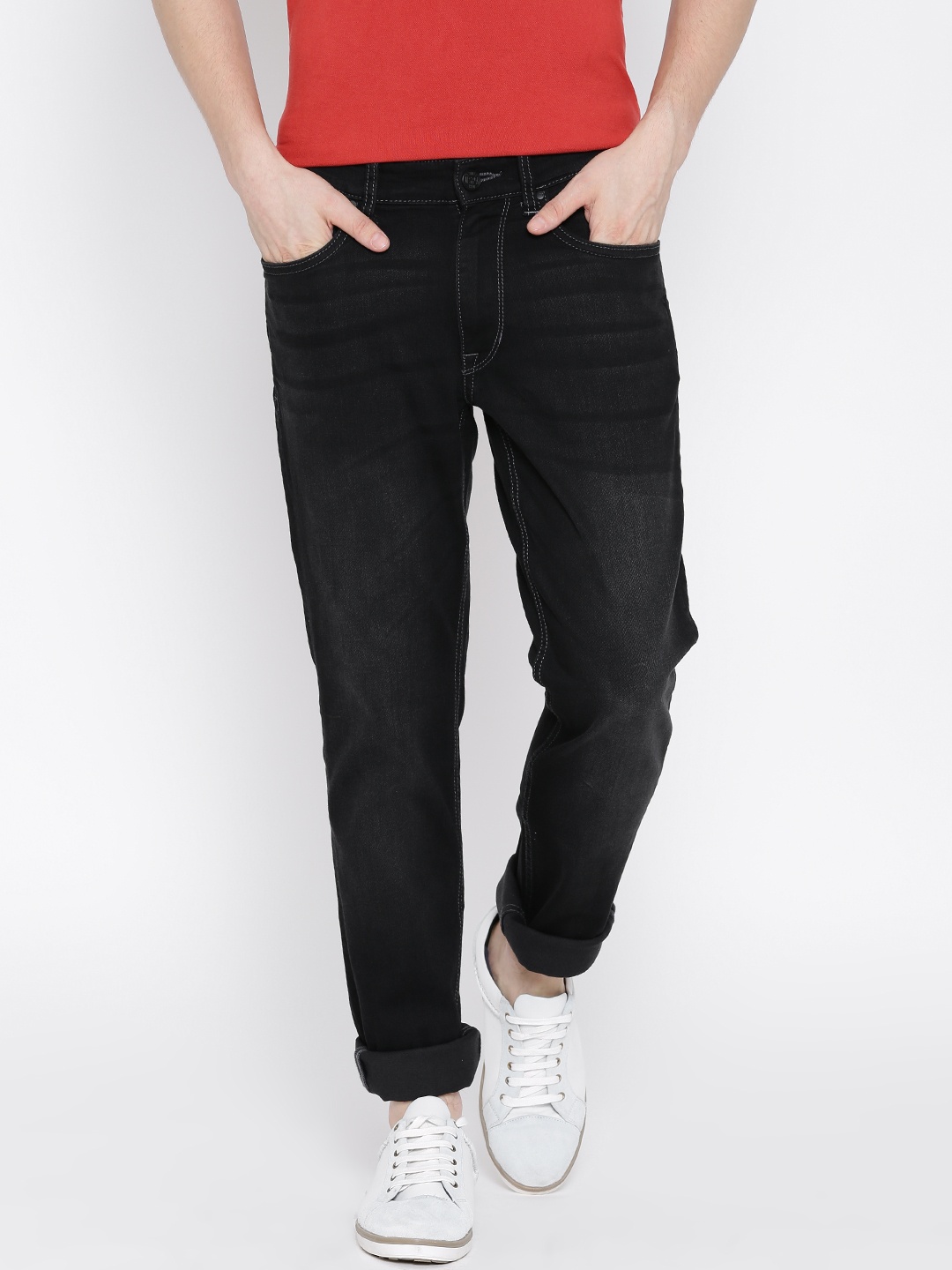 

U.S. Polo Assn. Denim Co. Men Black Slim Tapered Fit Stretchable Jeans