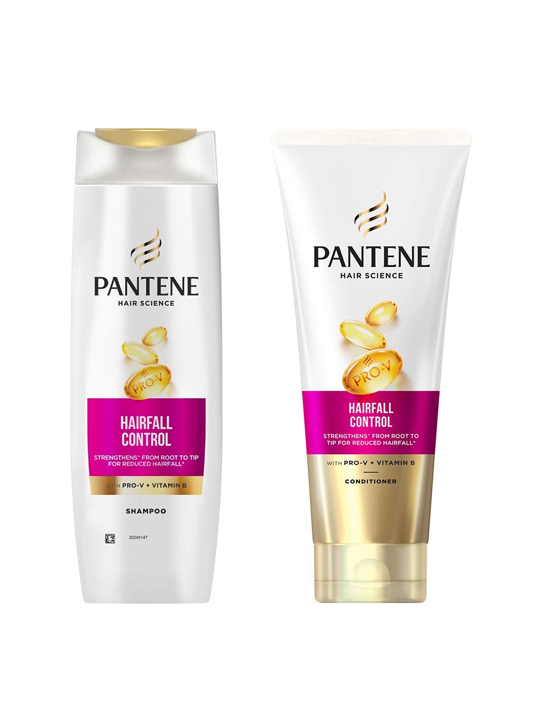 

Pantene Set of Hairfall Control Shampoo - 340ml & Conditioner - 80ml, White