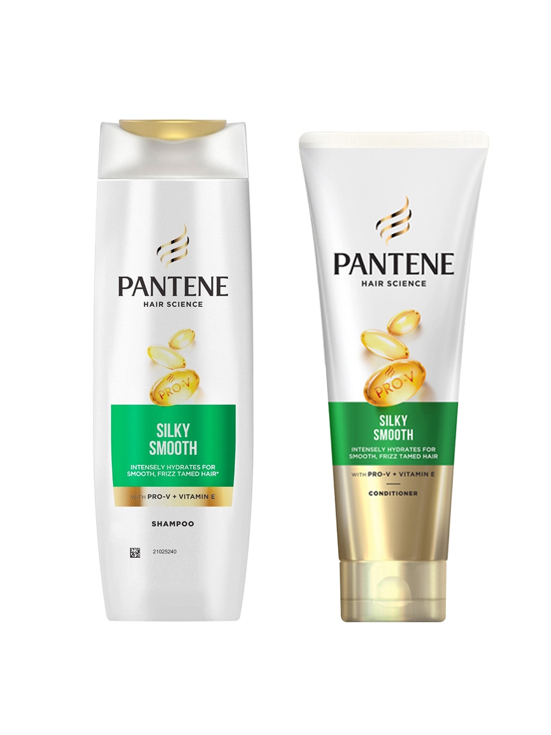 

Pantene Set of Silky Smooth Conditioner - 80ml & Shampoo - 340ml, White