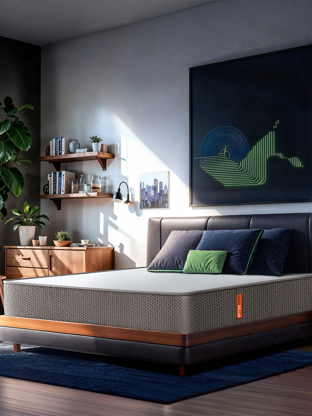 

Sleepyhead Flip Dual Sided Foam 6" King Mattress Firm & Soft Sides (78x72 Inch), Grey