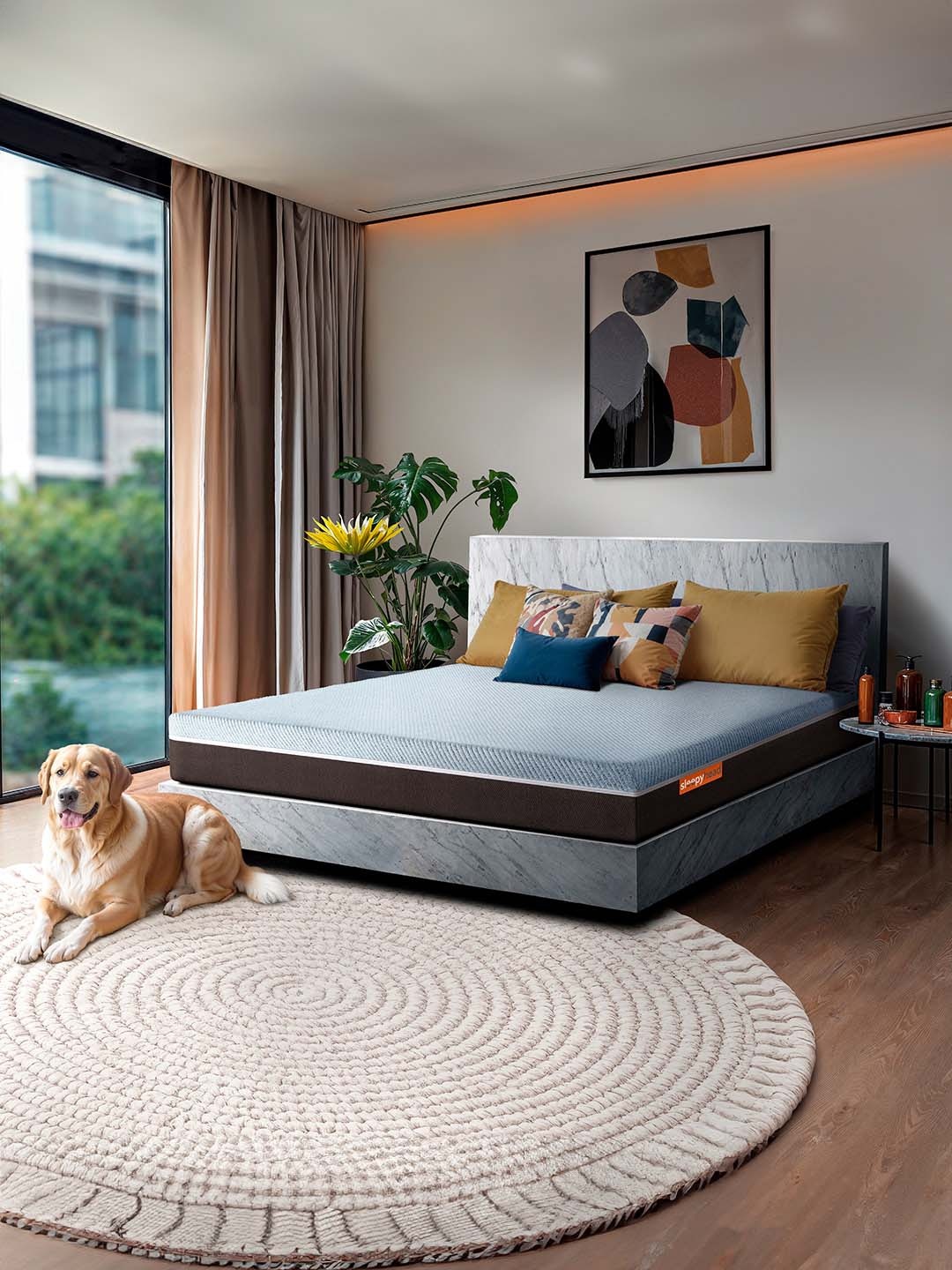 

Sleepyhead Laxe Natural Pincore Latex 6" King Mattress (78x72 Inch), Grey