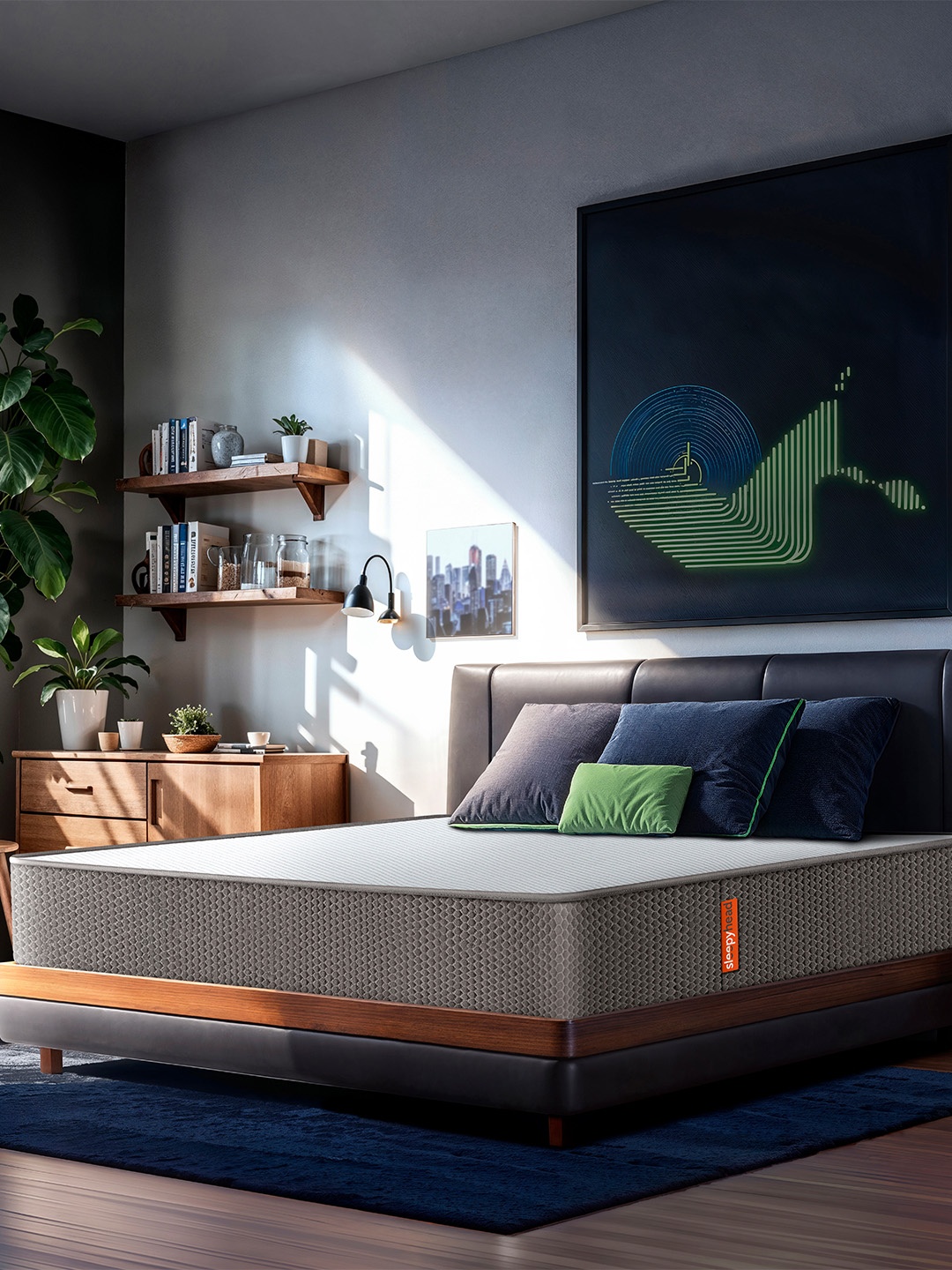Sleepyhead Flip Dual Sided Foam 6" Double Mattress Firm & Soft Sides (75x48 Inch), Grey