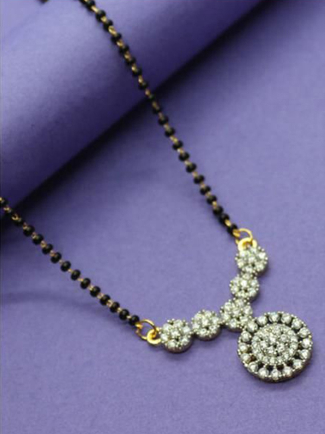 

Wynona Gold-Plated Artificial Beads Mangalsutra