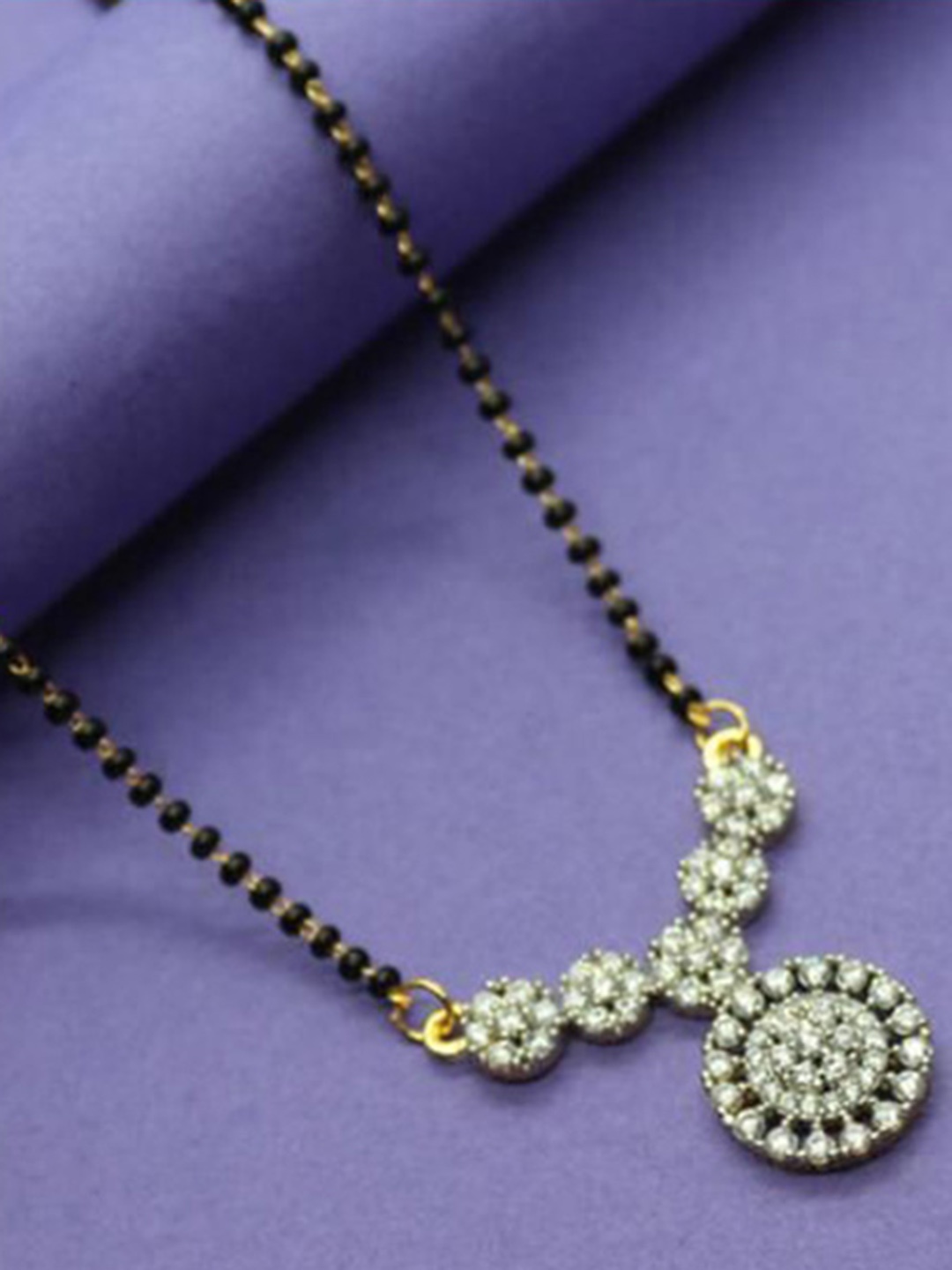 

Wynona Gold-Plated Artificial Beads Mangalsutra