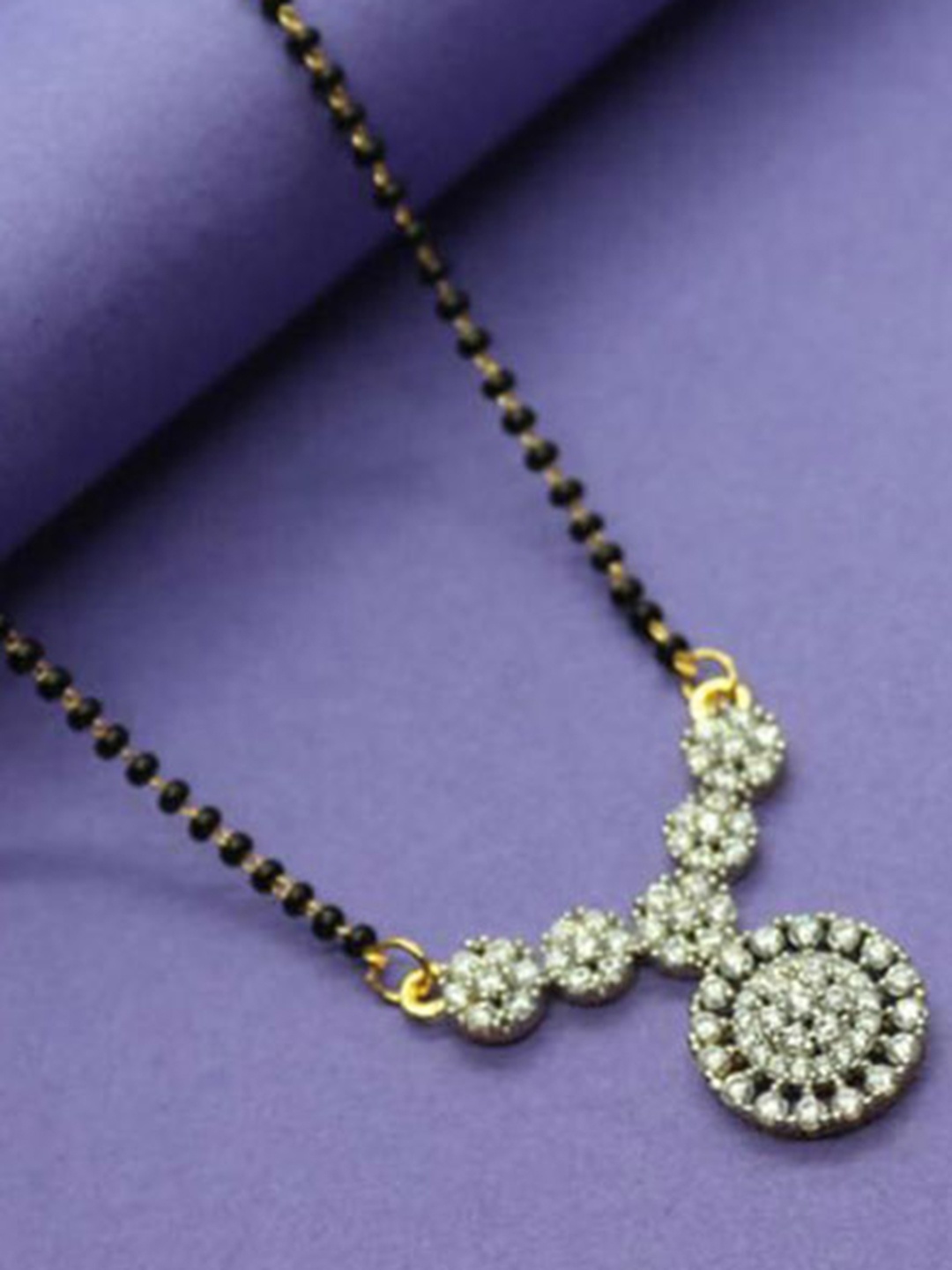 

Wynona Gold-Plated Artificial Beads Mangalsutra