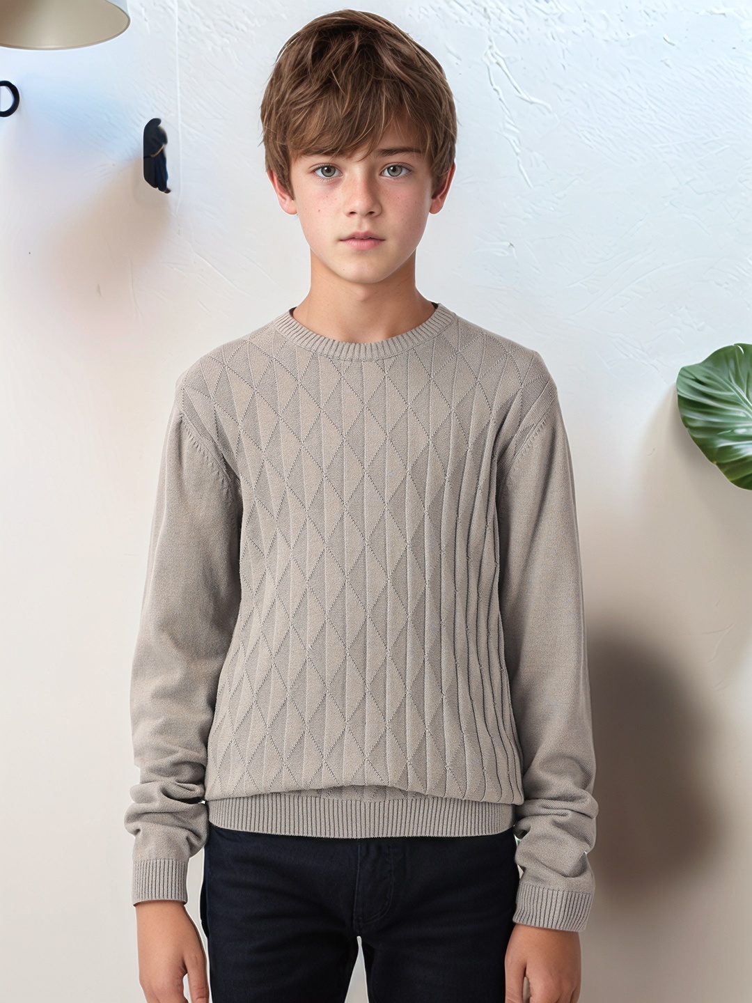 

Nautica Boys Textured Sweater, Grey
