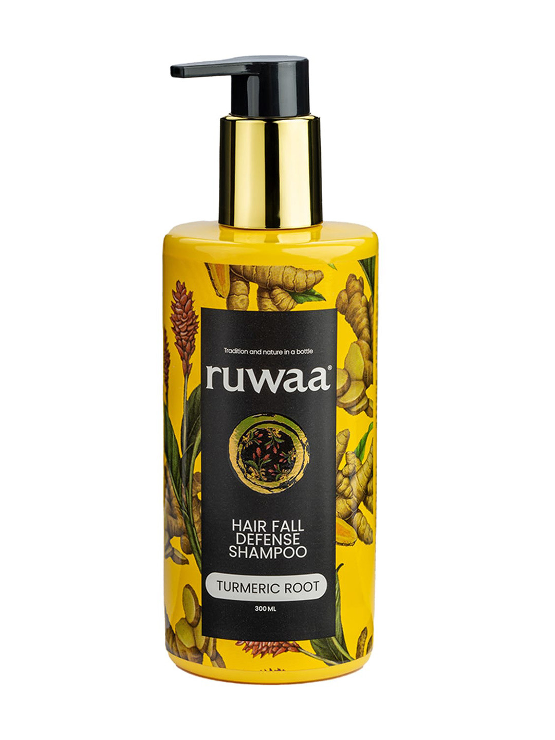 

ruwaa Turmeric Root Hair Fall Defense Shampoo - 300 ml, Brown