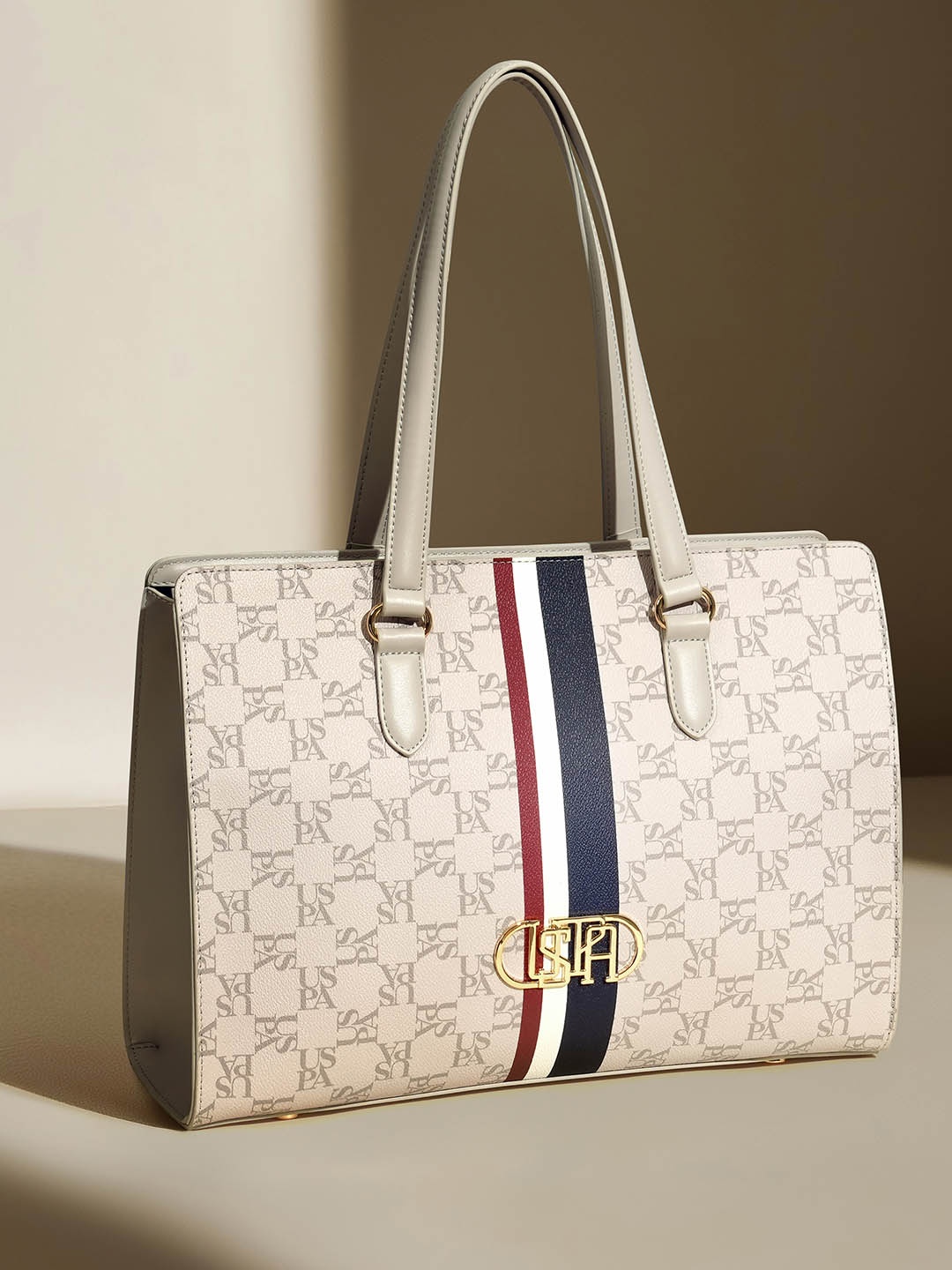 

U.S. Polo Assn. ZORA Women Tote Bag, Off white