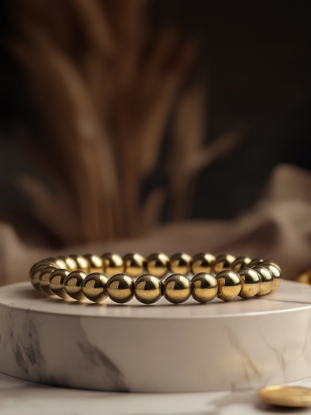 

Astrotalk Golden Pyrite Bracelet, Gold