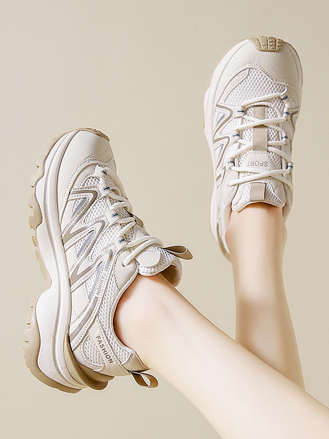 

LULU & SKY Women Woven Design PU Sneakers, Off white
