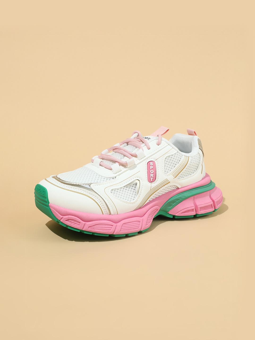 

LULU & SKY Women Woven Design Sneakers, White