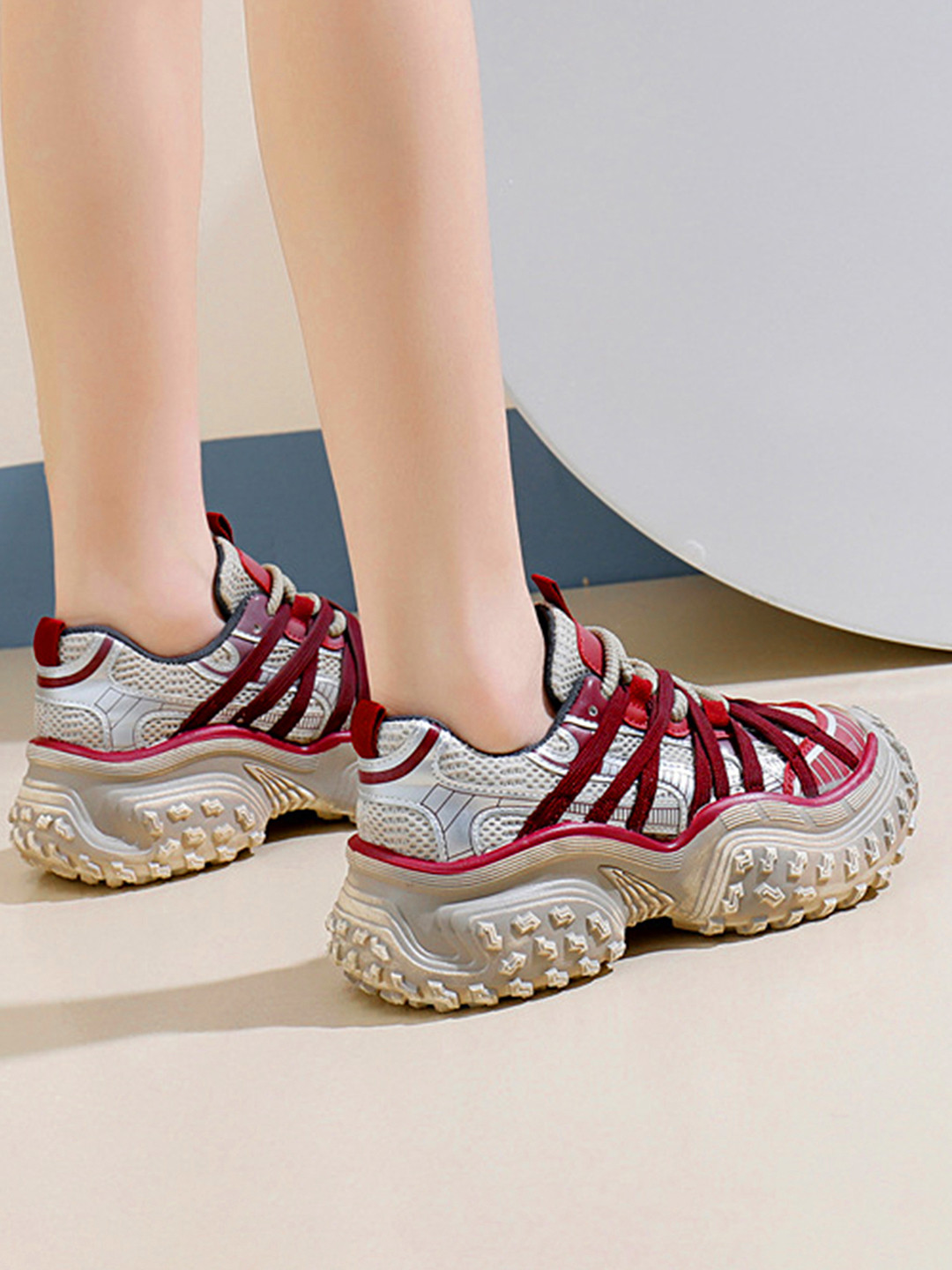 

LULU & SKY Women Printed Sneakers, Red