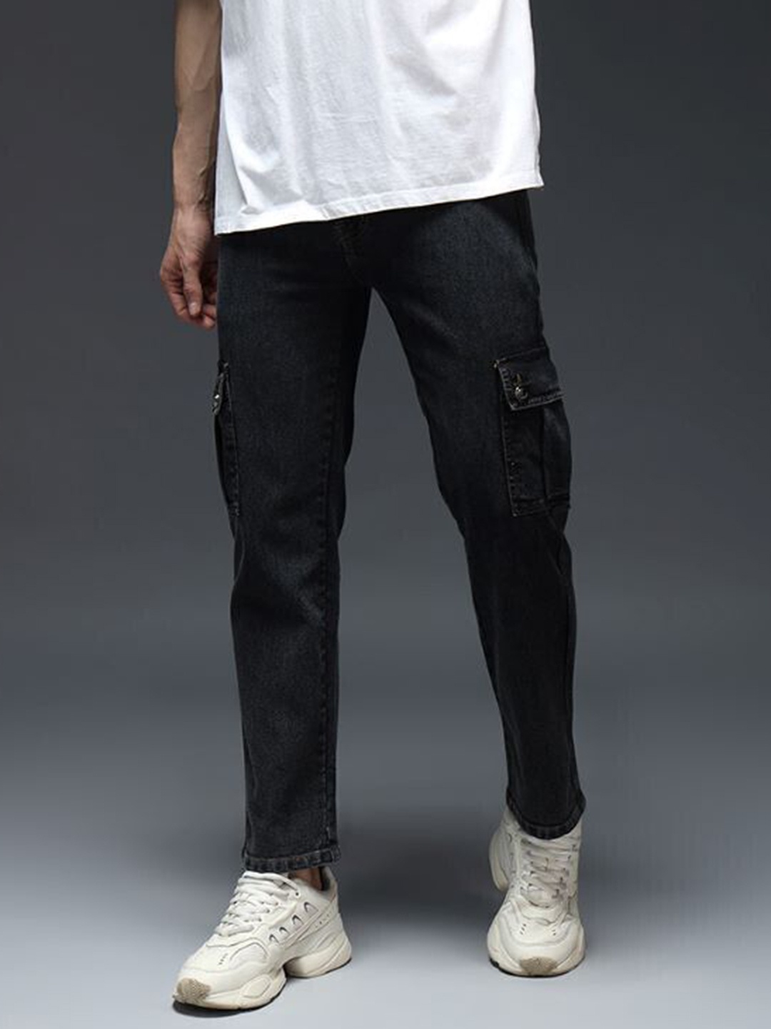 

DENIMLOOK Men Stretchable Jeans, Grey