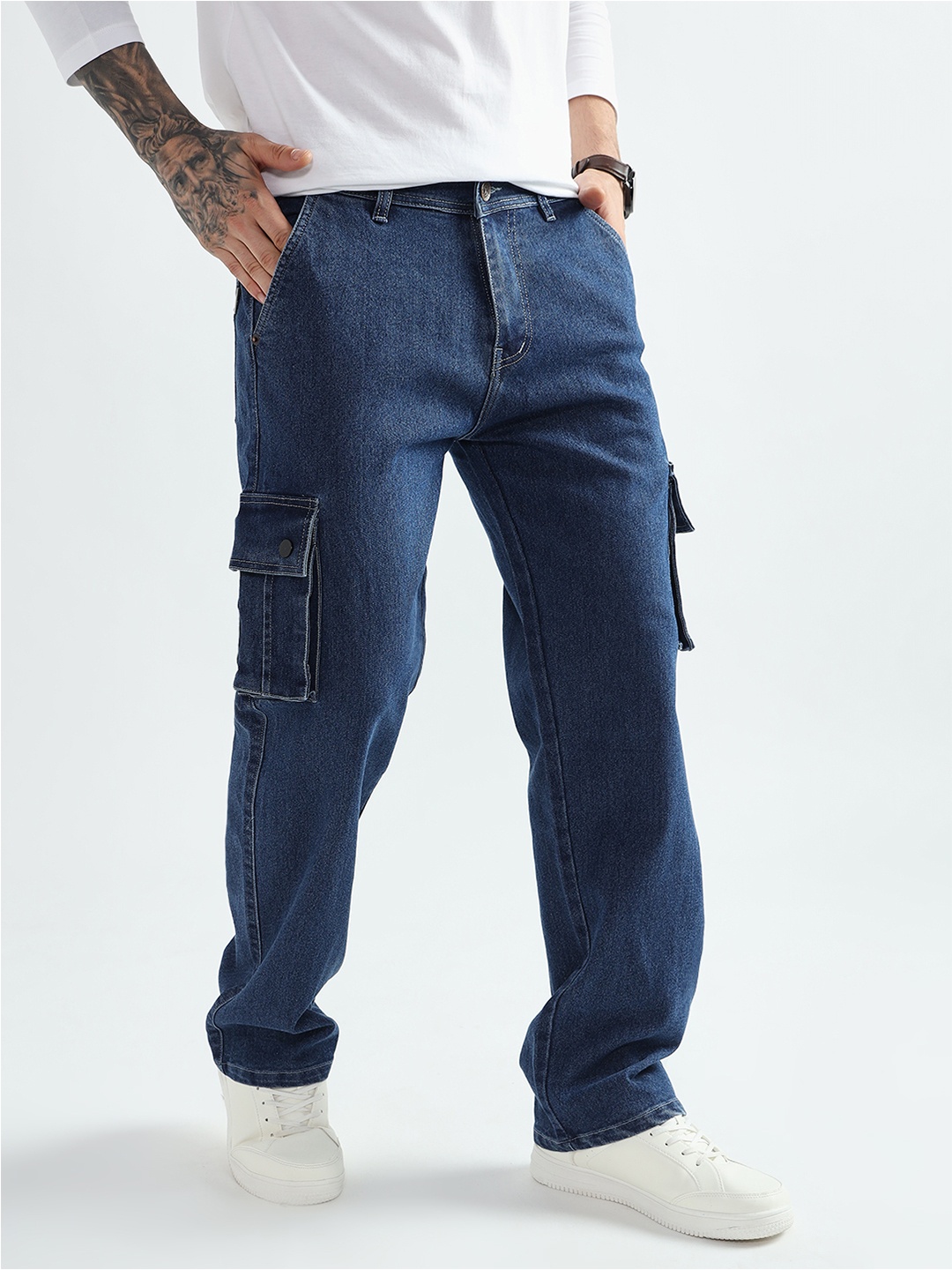 

DENIMLOOK Men Light Fade Stretchable Jeans, Blue
