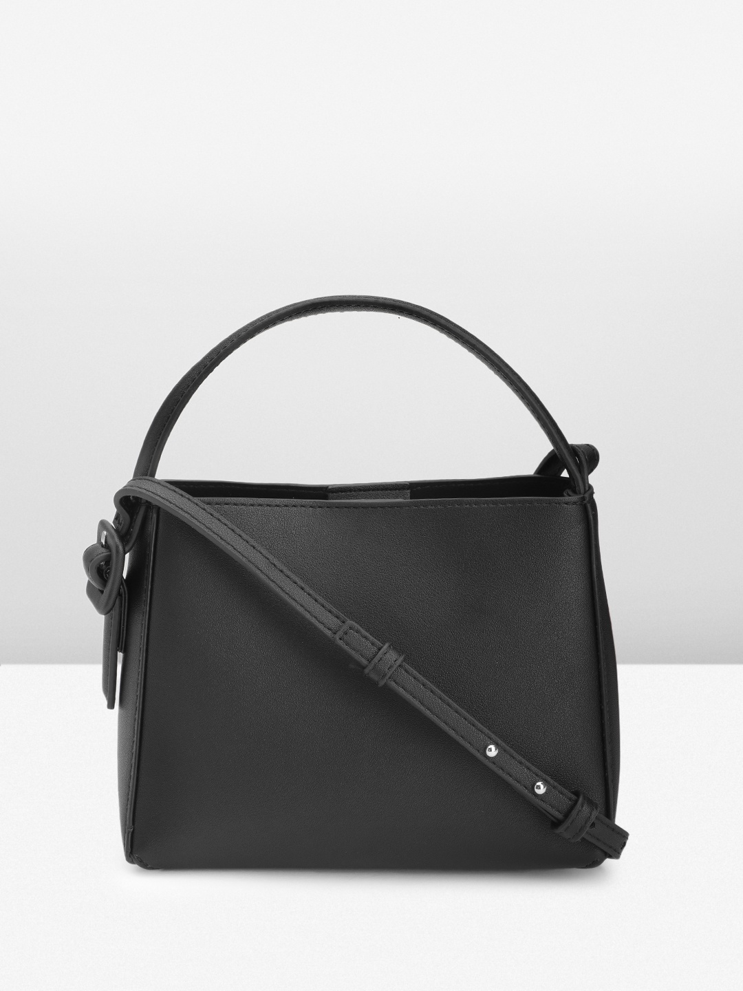 

MANGO Structured Handheld Bag, Black