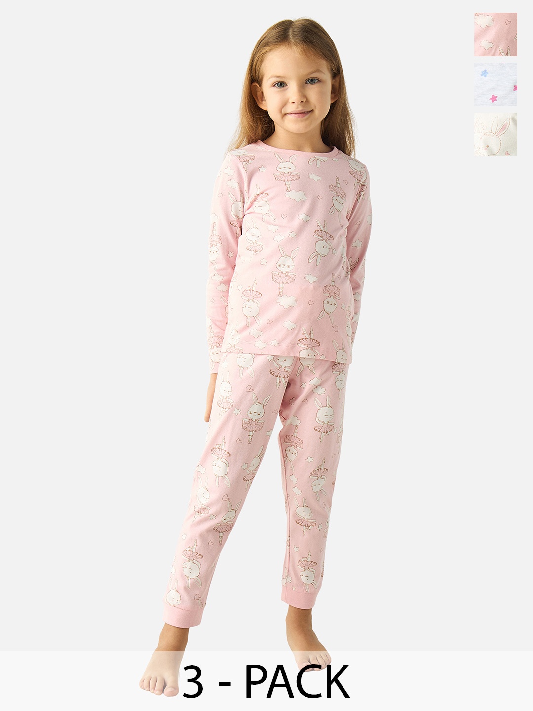 

Juniors by Babyshop Girls T-shirt with Pyjamas, Pink