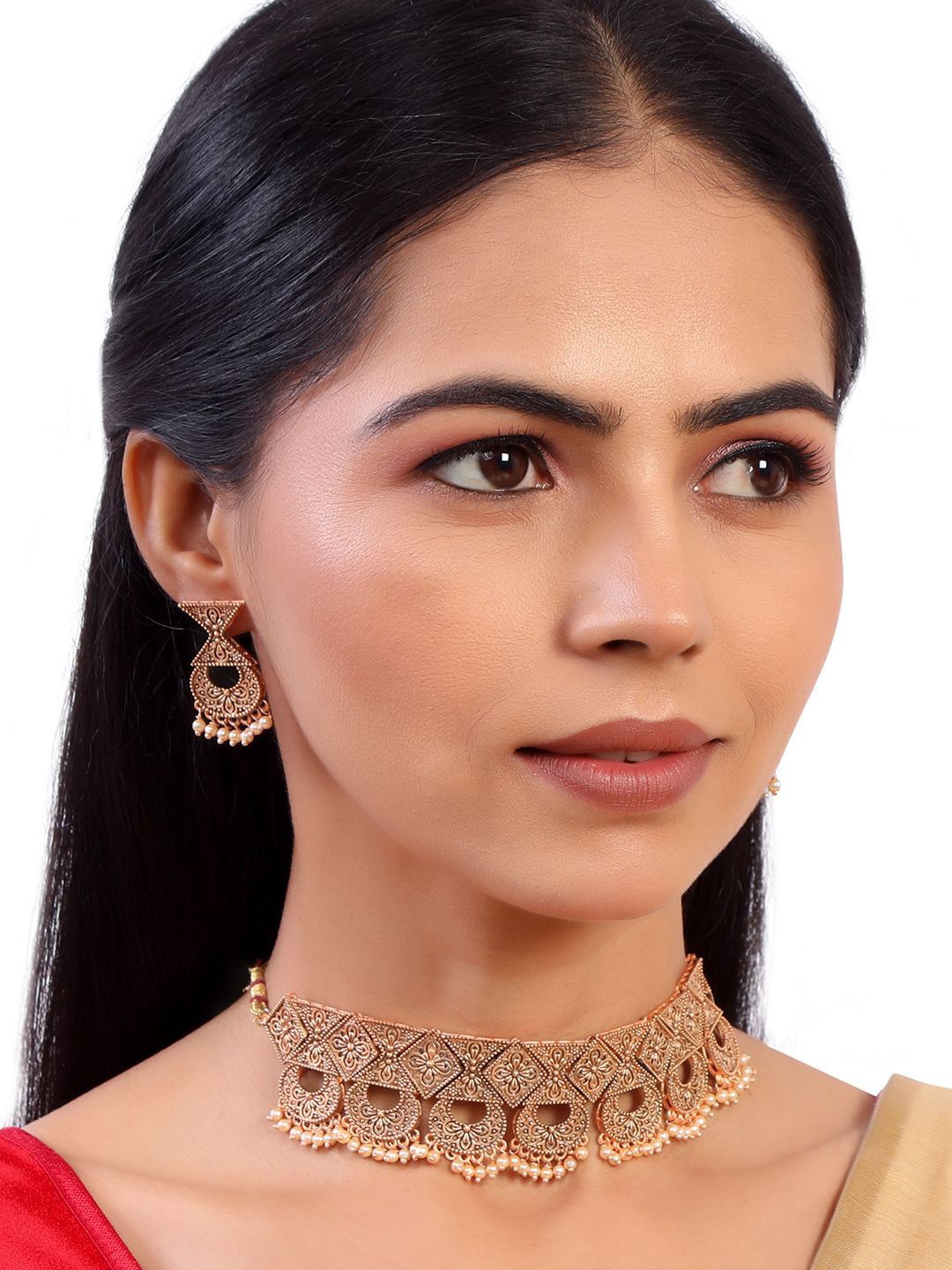 

Anouk Rose Gold-Plated & Beaded Jewellery Set