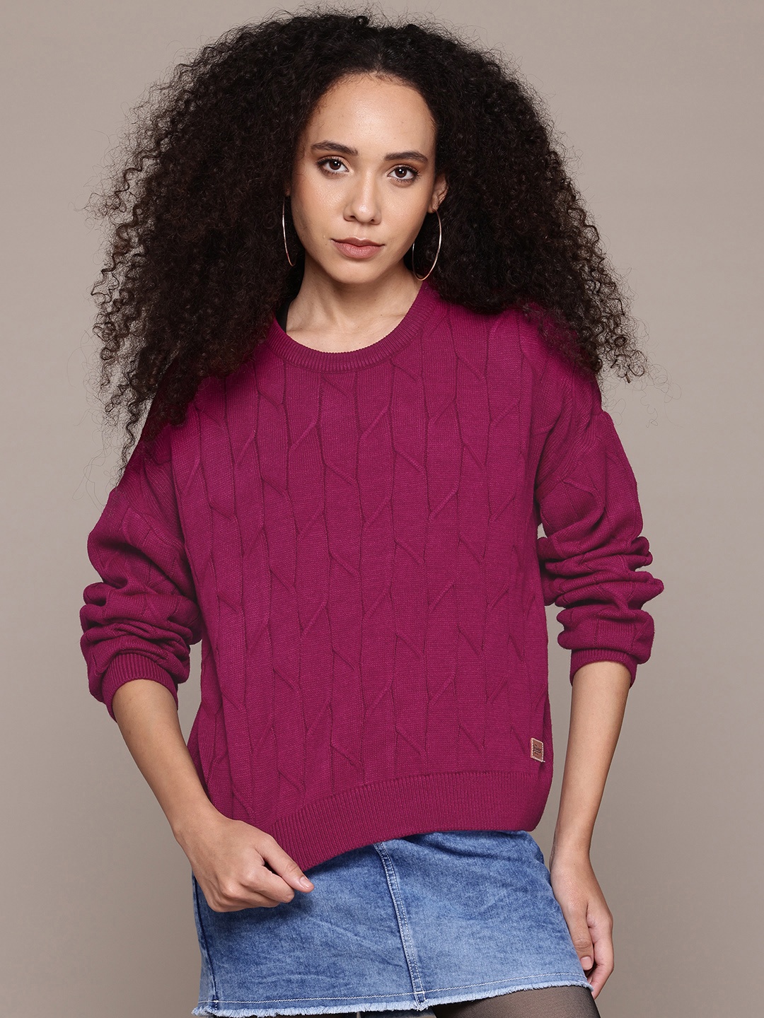 

The Roadster Lifestyle Co. Self Design Pullover, Fuchsia