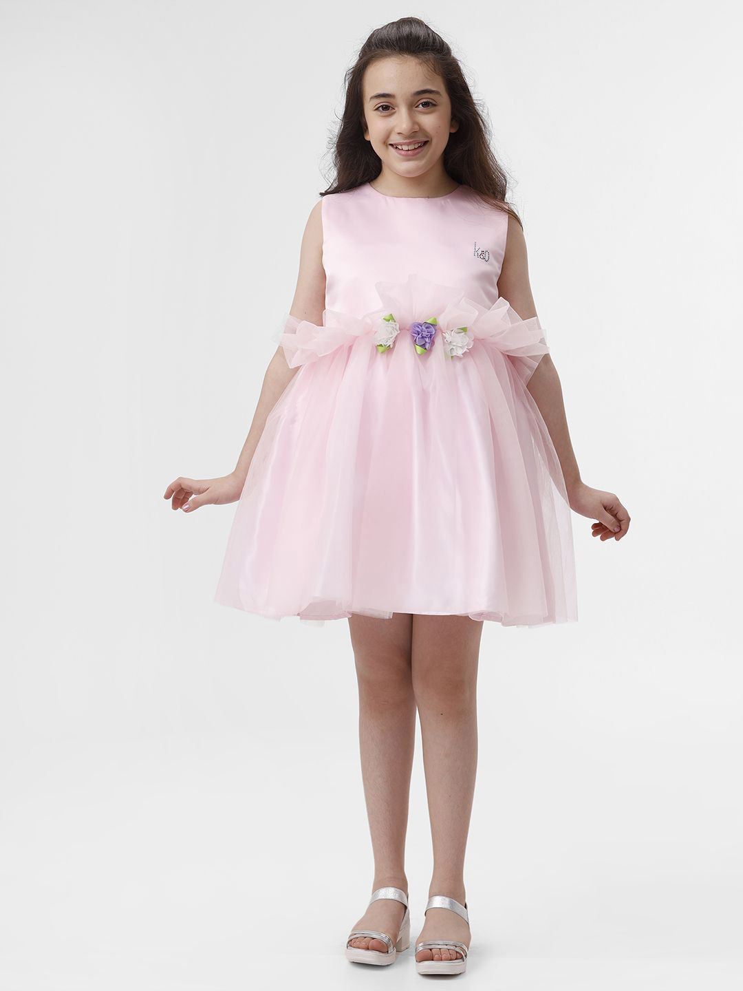 

KATE & OSCAR Girls Sleeveless Fit & Flare Dress, Pink