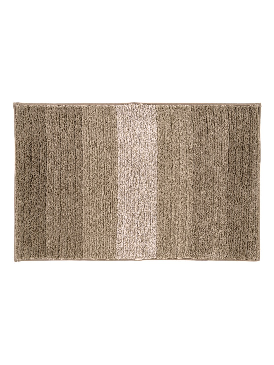 

Freelance Brown & Cream Colored Striped 1800 GSM Microfibre Anti-Skid Bath Rug