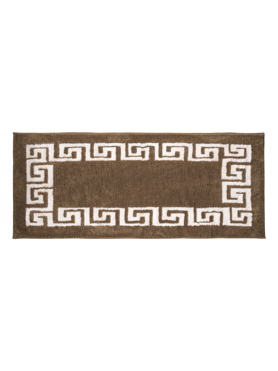 

Freelance Brown & White Printed 1800 GSM Microfibre Anti-Skid Bath Rug
