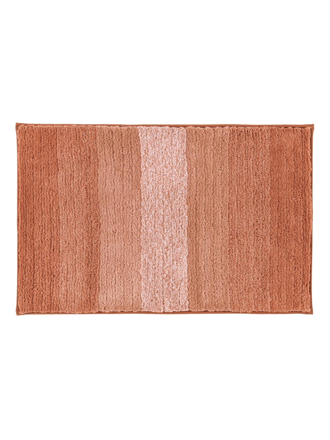 Freelance Rust & Orange Colored Striped 1800 GSM Microfibre Anti-Skid Bath Rug