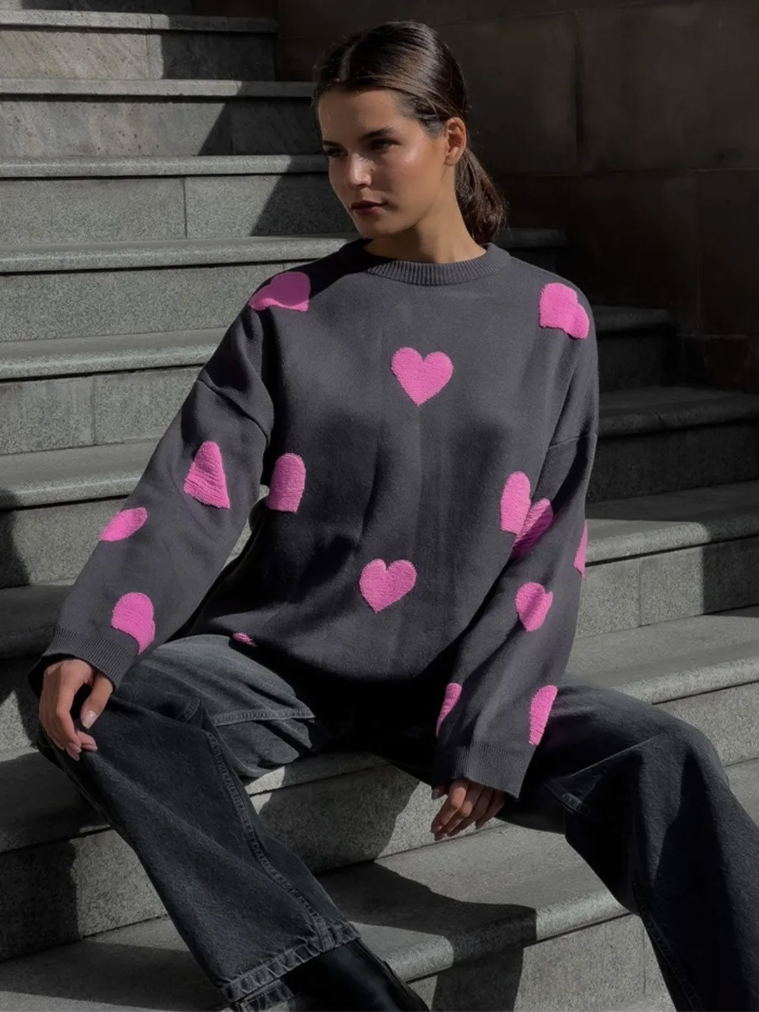 

LULU & SKY Women Self Design Pullover, White