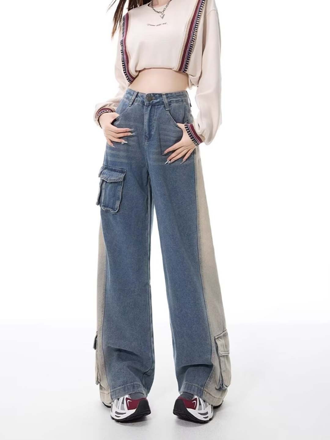 

LULU & SKY Women Straight Fit High-Rise Highly Distressed Jeans, Blue