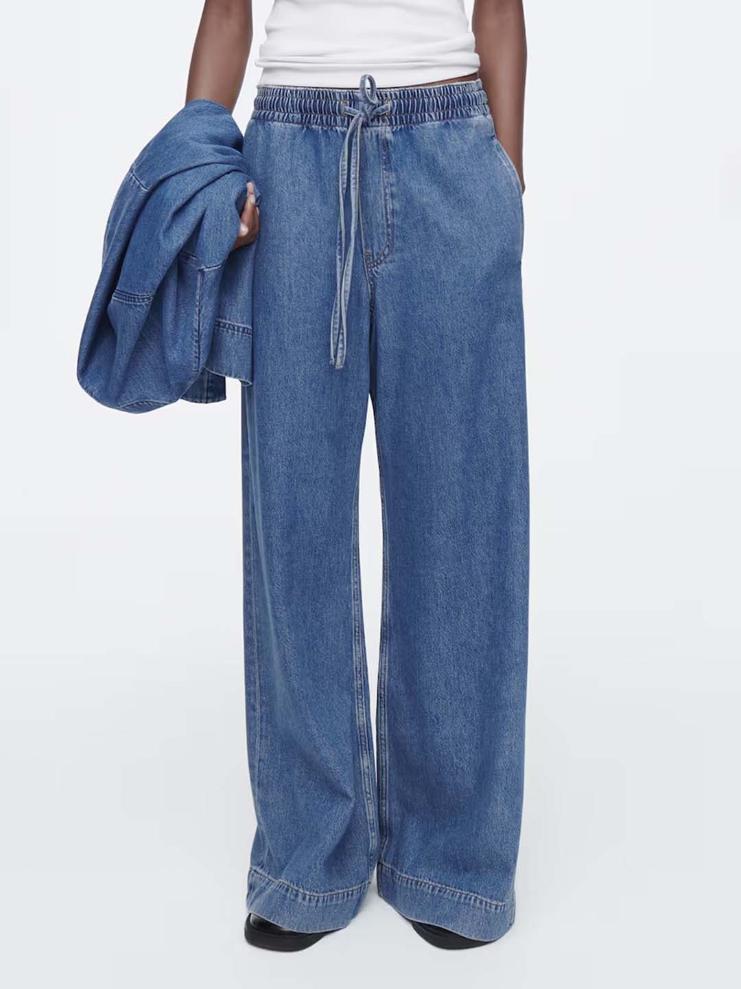 

LULU & SKY Women Wide Leg High-Rise Flared Jeans, Blue