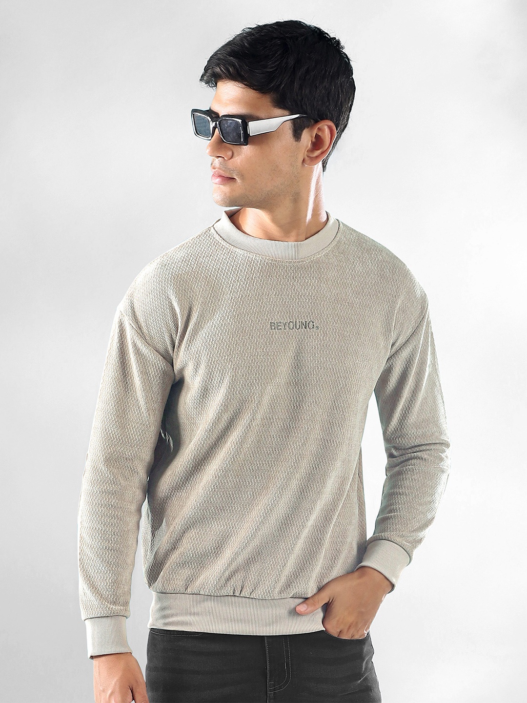 

Beyoung Men Ribbed Long Sleeves Pullover Sweater, Grey