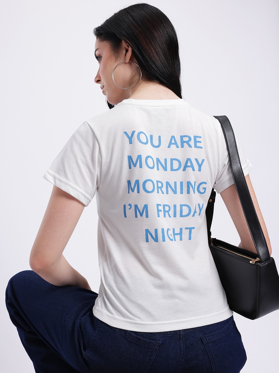 

glitchez Funky Lettering Print Regular Fit T-shirt, White
