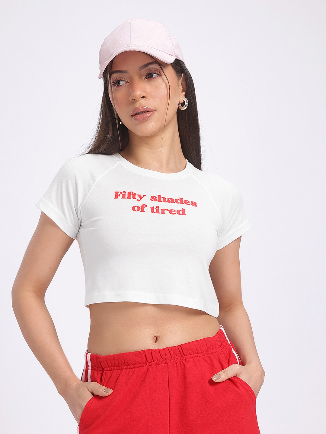 

glitchez No Bad Days Cropped Comfort T-Shirt, White