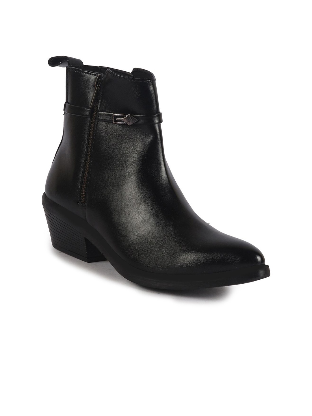 

FAUSTO Women Round Toe Chelsea Boots, Black