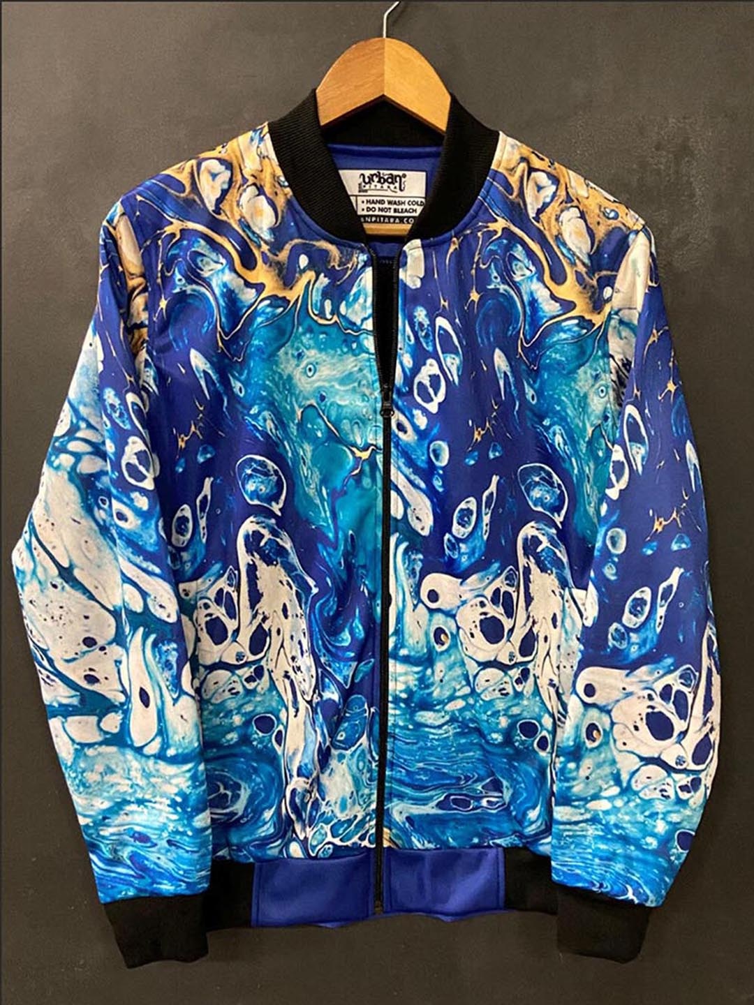 

URBAN PITARA Men Lightweight Outdoor Bomber Jacket, Blue