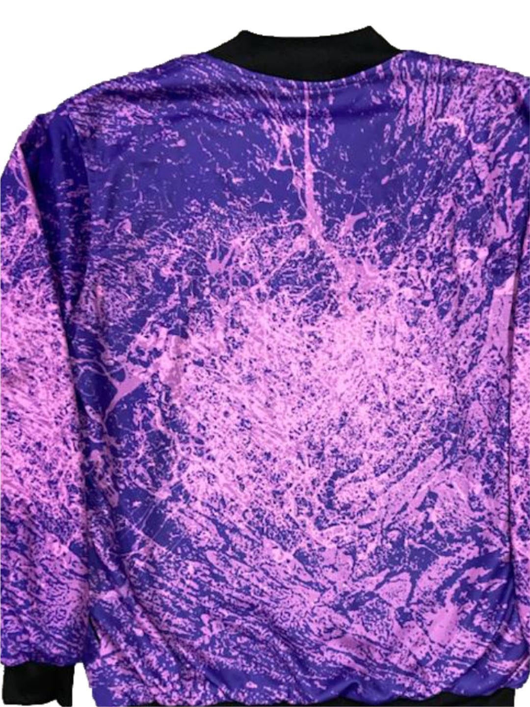 

URBAN PITARA Men Floral Lightweight Outdoor Bomber Jacket, Purple