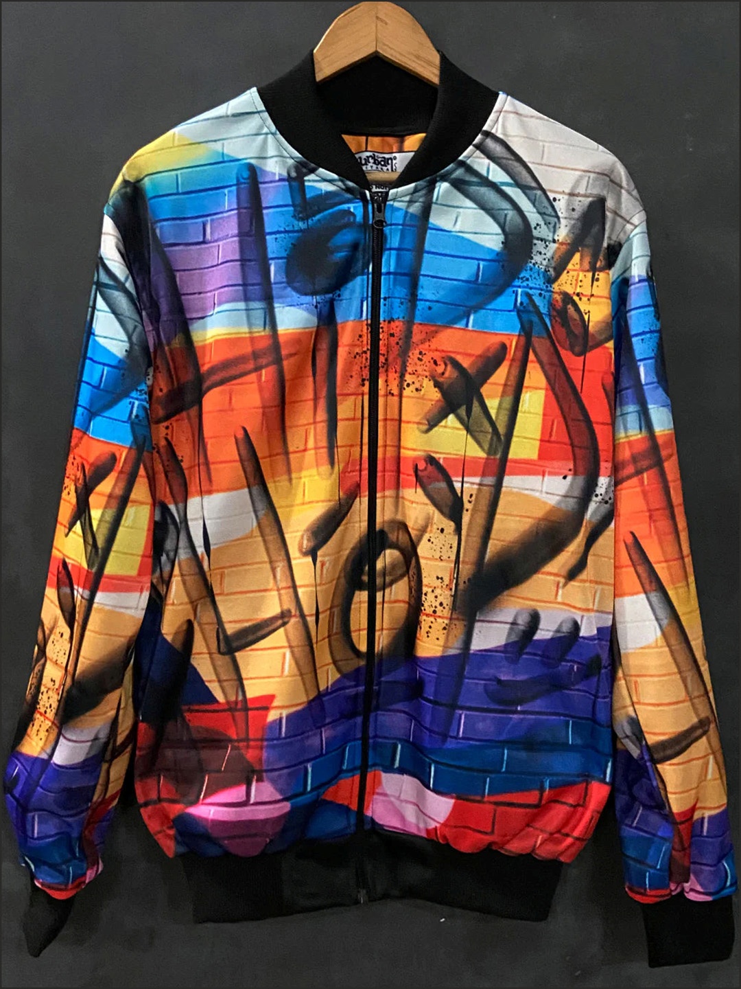 URBAN PITARA Men Lightweight Outdoor Bomber with Patchwork Jacket, Multi