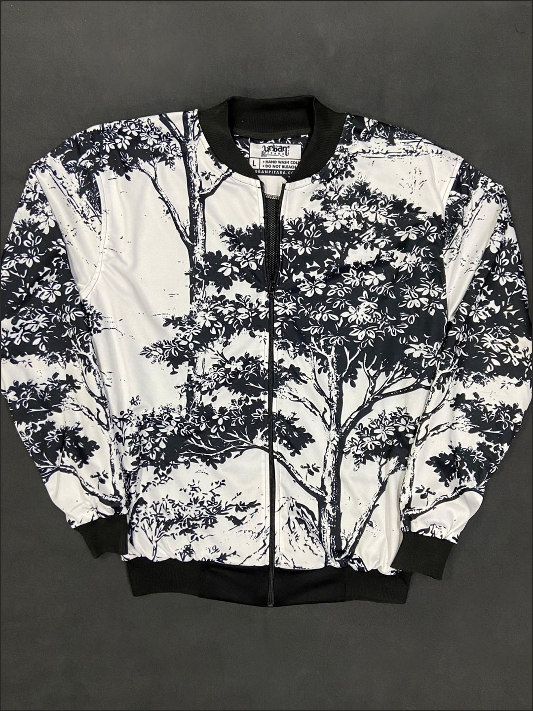 

URBAN PITARA Men Floral Lightweight Outdoor Bomber Jacket, Multi