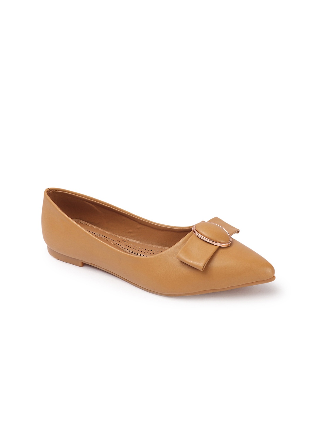 

DressBerry Women Embellished Ballerinas with Bows Flats, Beige