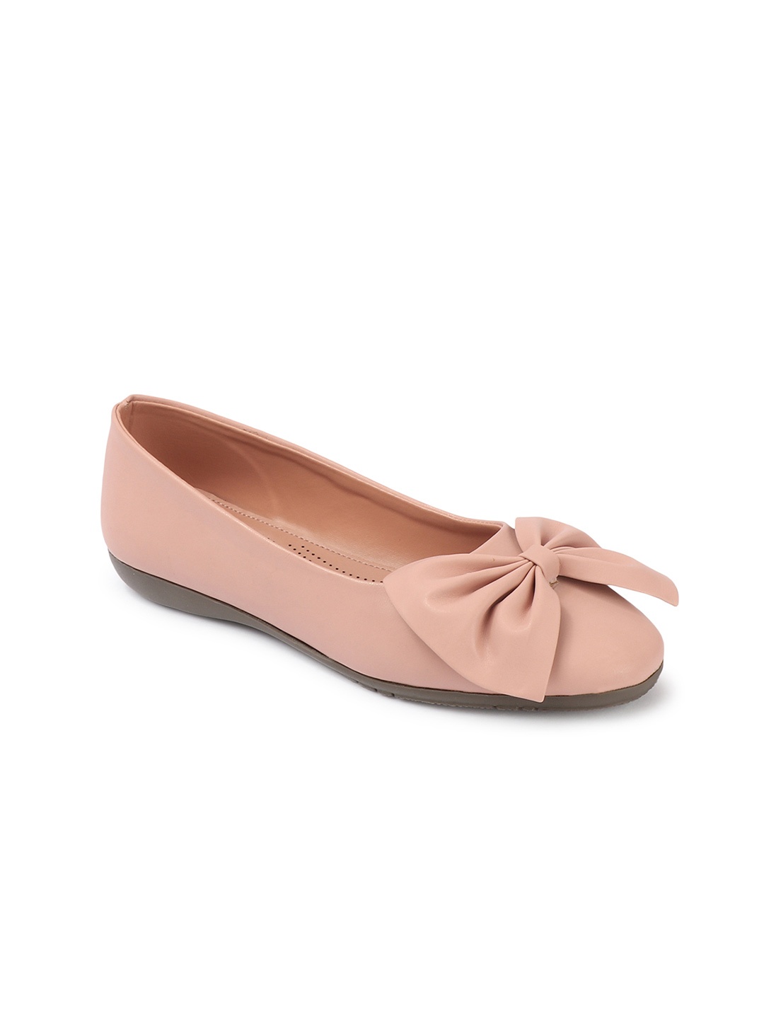 

DressBerry Women Embellished Ballerinas with Bows Flats, Nude