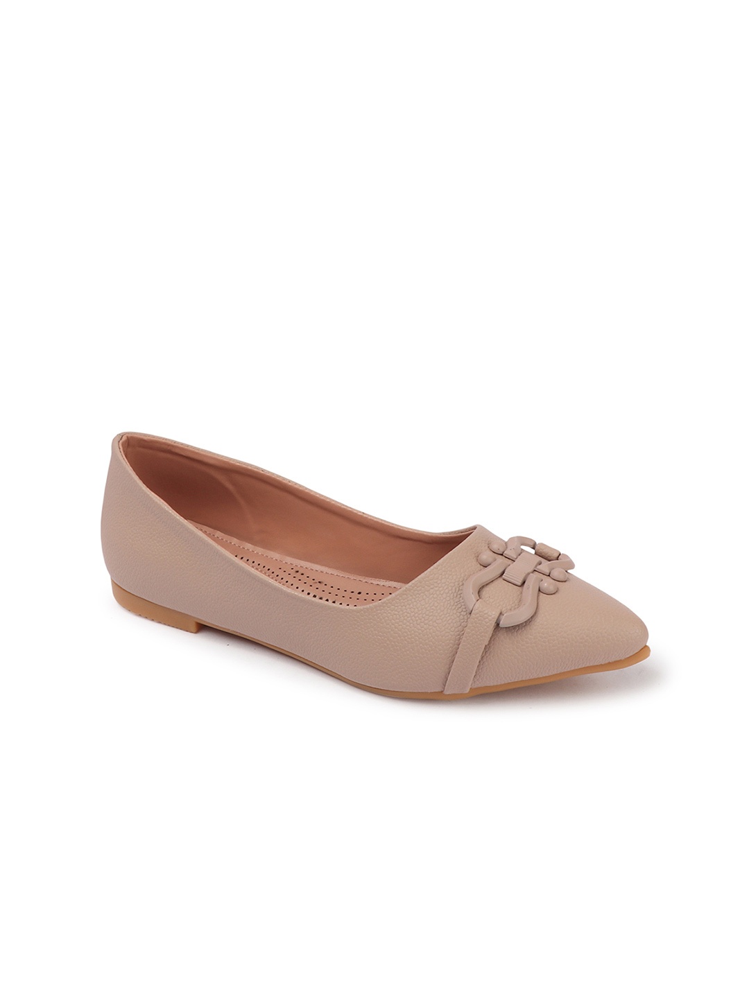 

DressBerry Women Embellished Ballerinas with Bows Flats, Nude