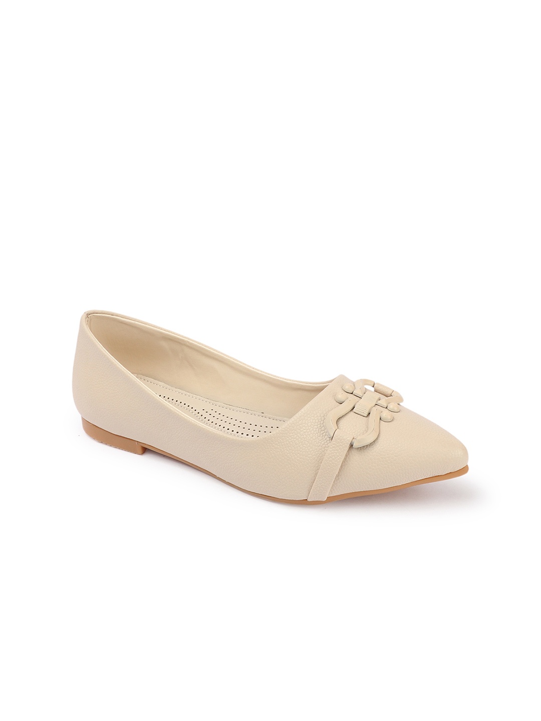 

DressBerry Women Embellished Ballerinas with Bows Flats, Cream