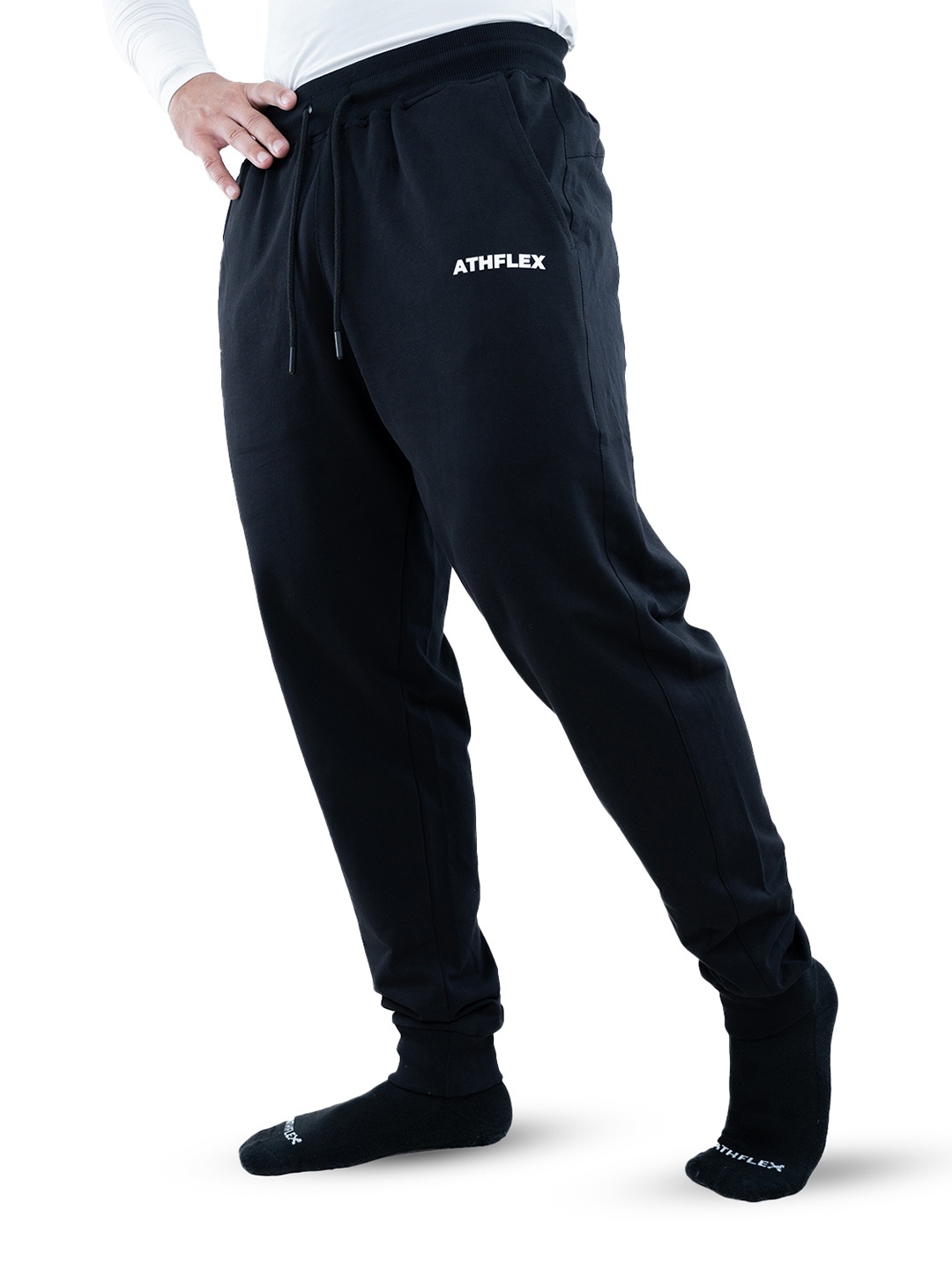 

Athflex Men Superior Everyday Comfort Essential Joggers, Black