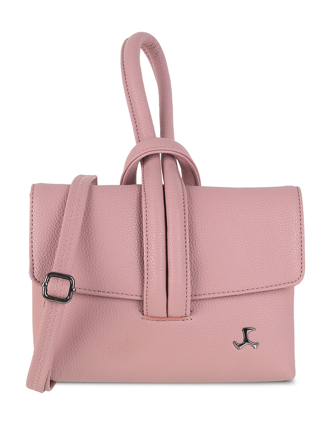 

Mochi Women Solid Structured Handheld Bag, Pink