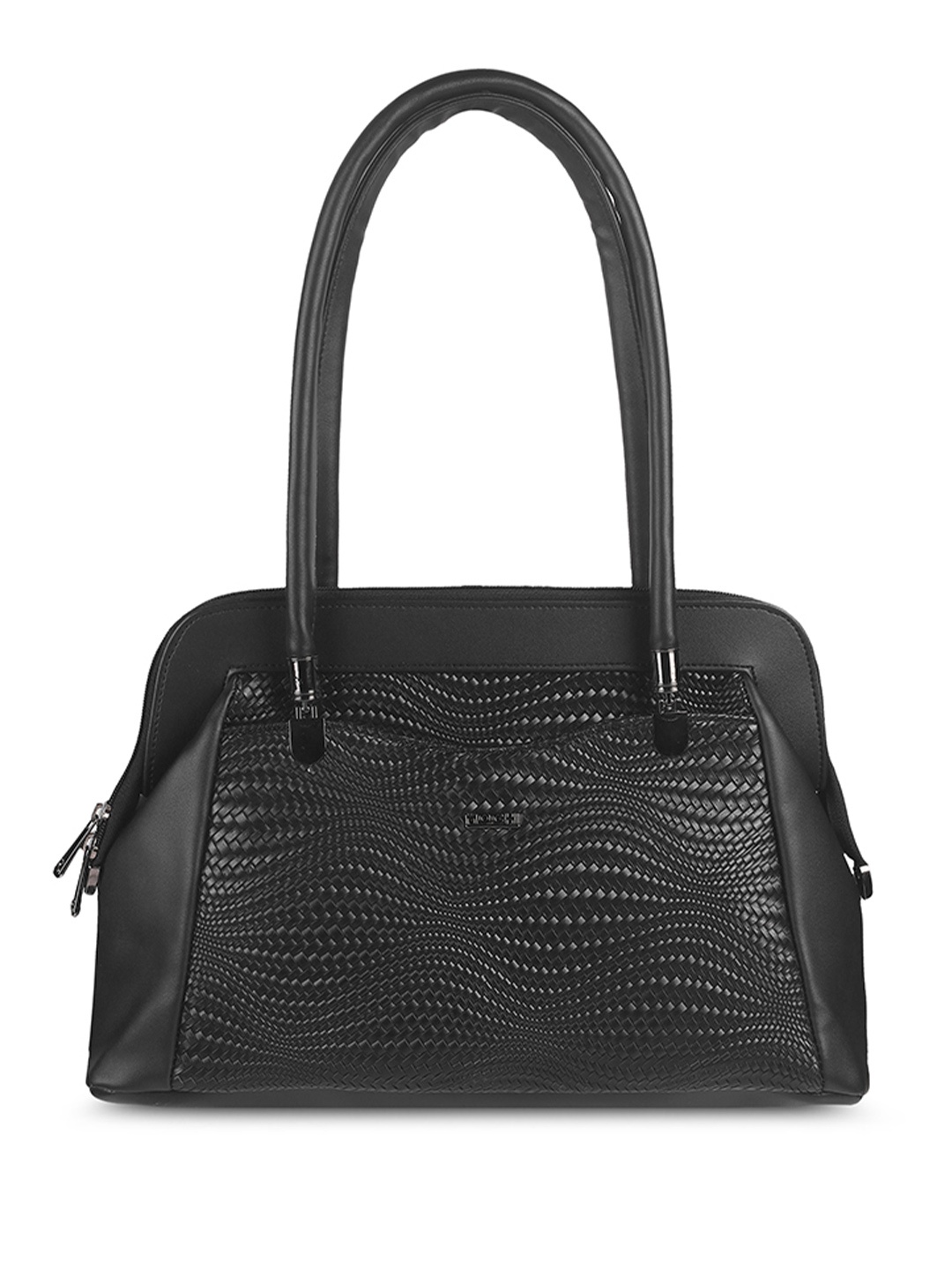 

Mochi Women Textured Structured Shoulder Bag, Black