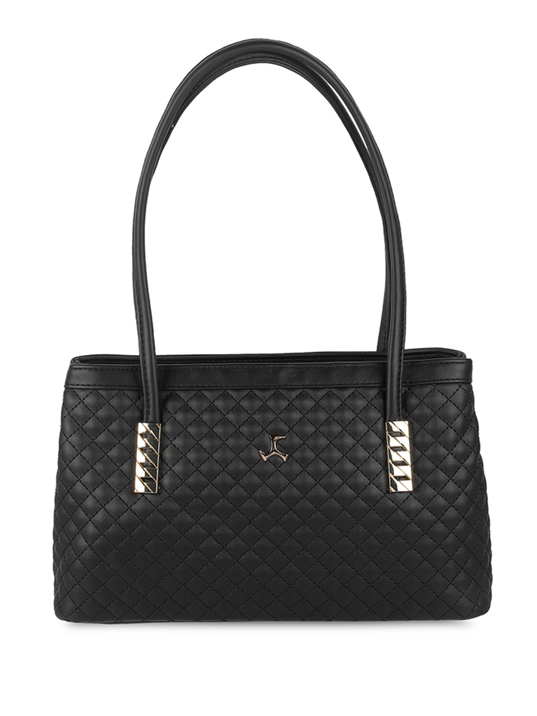 

Mochi Women Textured Structured Shoulder Bag, Black