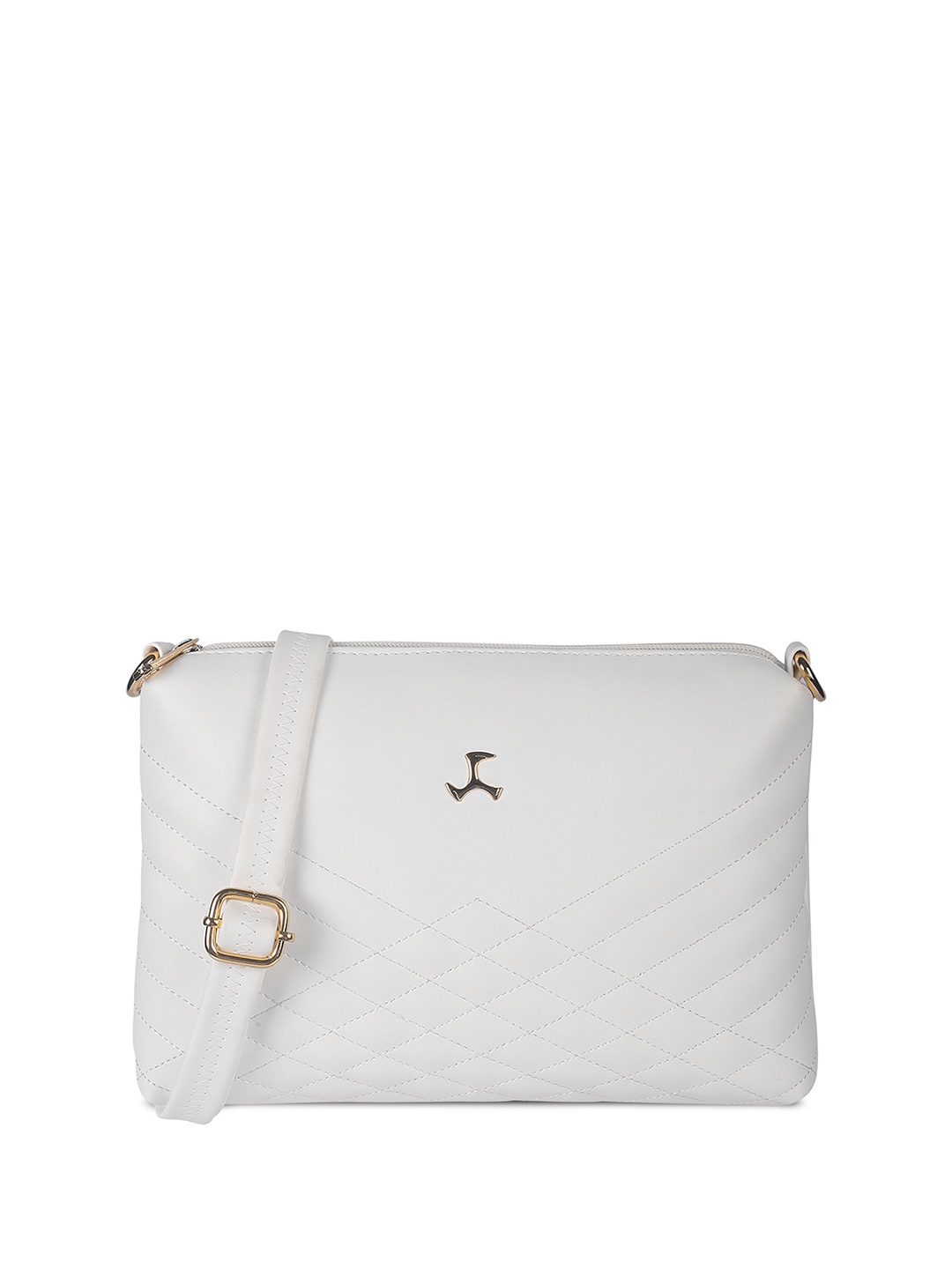 

Mochi Women Textured Crossbody Sling Bag, White