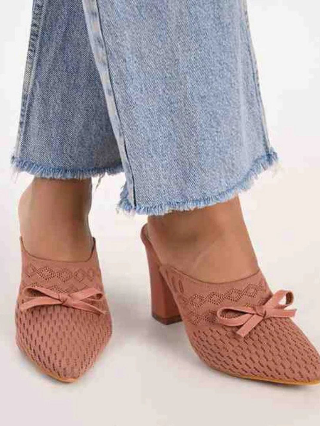 

San Marino by Shoe Bank Embellished Block Sandals, Nude